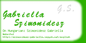 gabriella szimonidesz business card